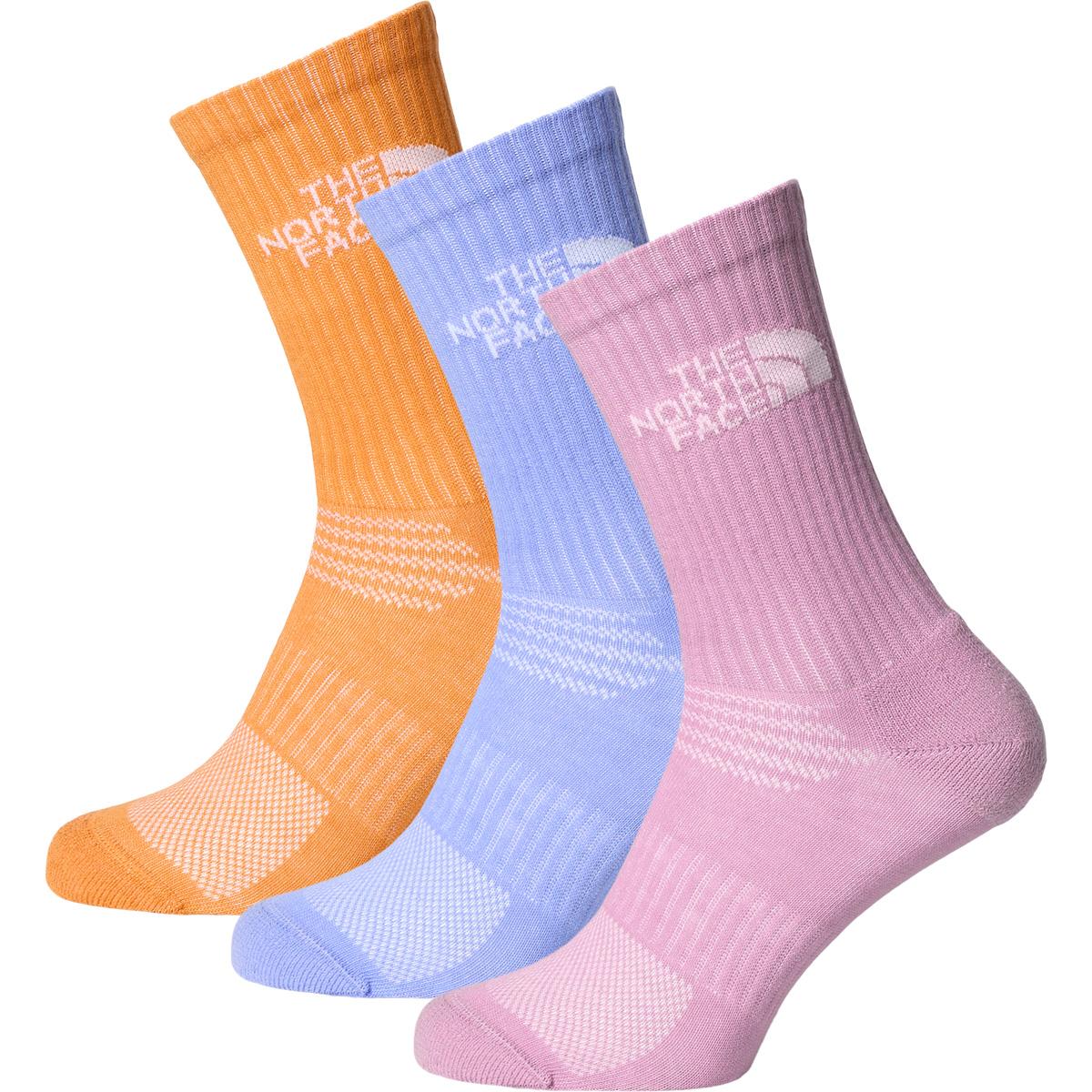 The North Face Multi Sport Cush Crew 3-Pack Strømper Orange/Light Blue/Lilac