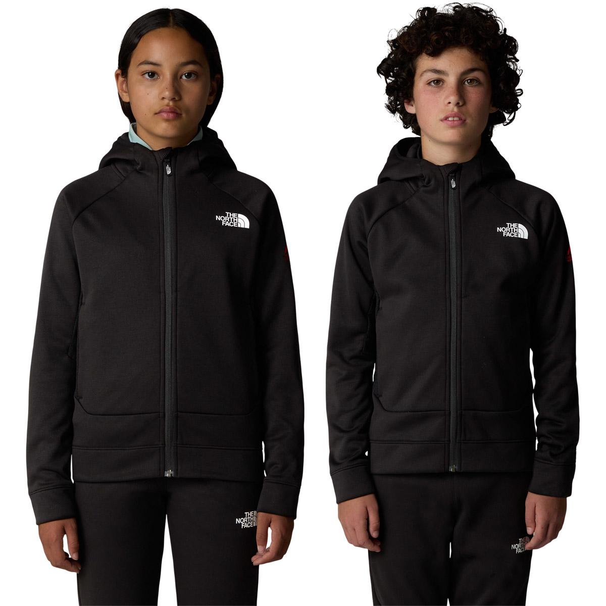 The North Face Mountain Athletics Full Zip Hettegenser Barn TNF BLACK/TNF WHITE
