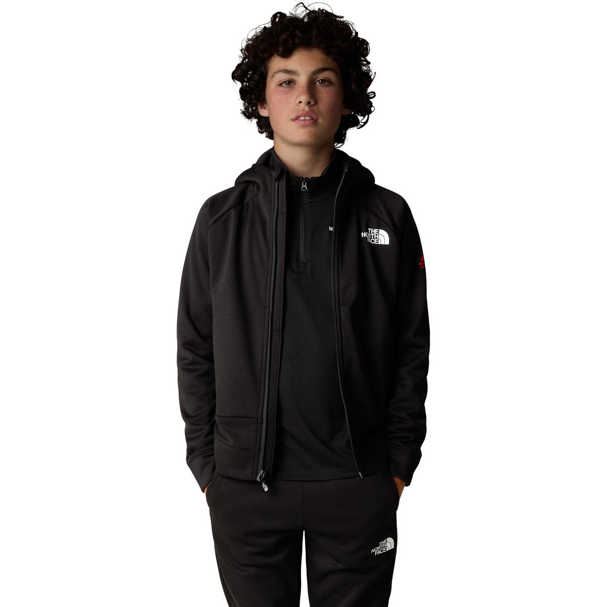The North Face Mountain Athletics Full Zip Hettegenser Barn TNF BLACK/TNF WHITE