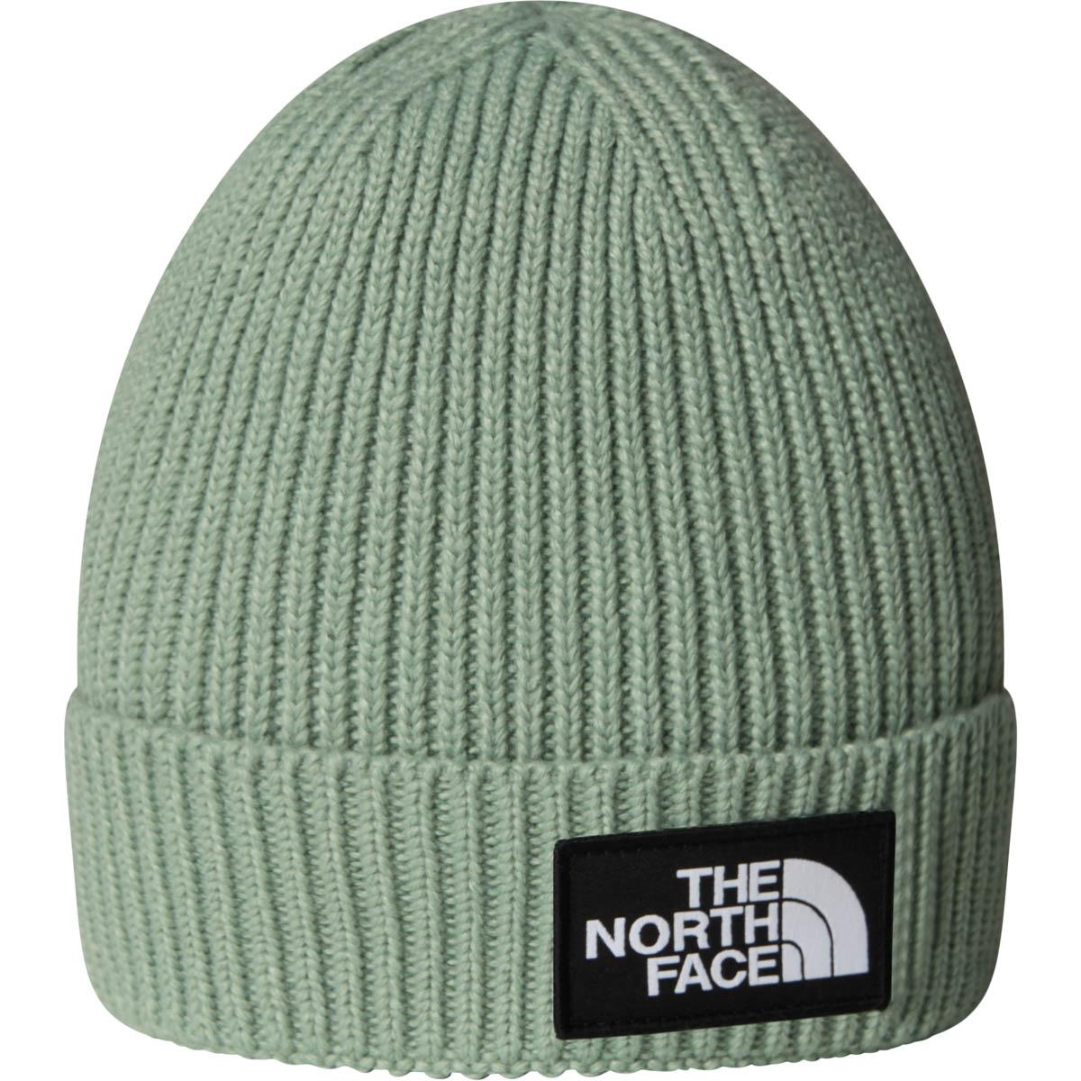 The North Face Logo Box Cuffed Lue Barn Green