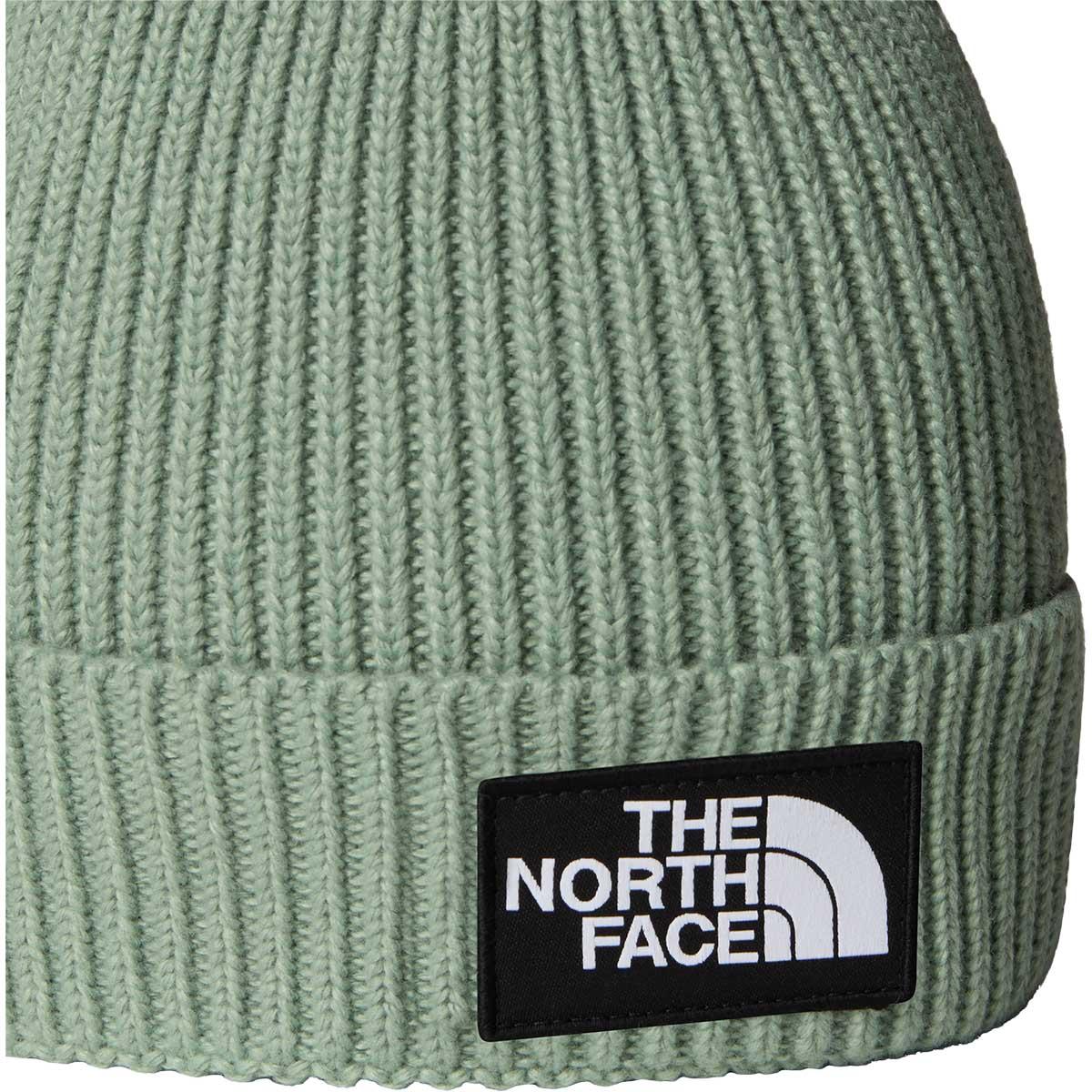 The North Face Logo Box Cuffed Lue Barn Green