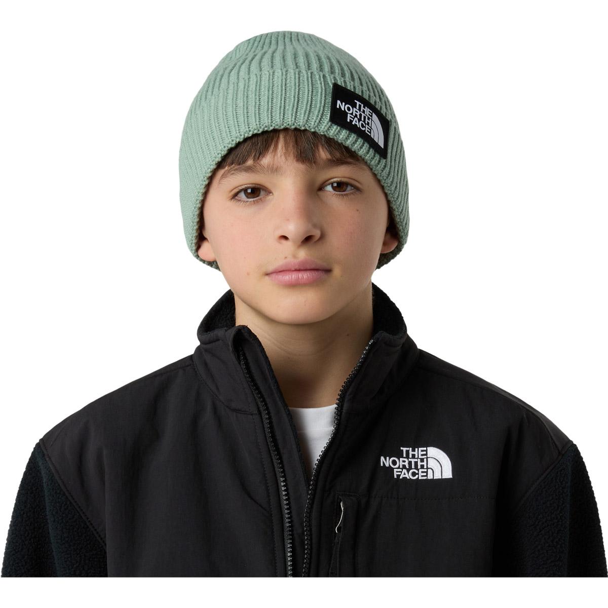 The North Face Logo Box Cuffed Lue Barn Green