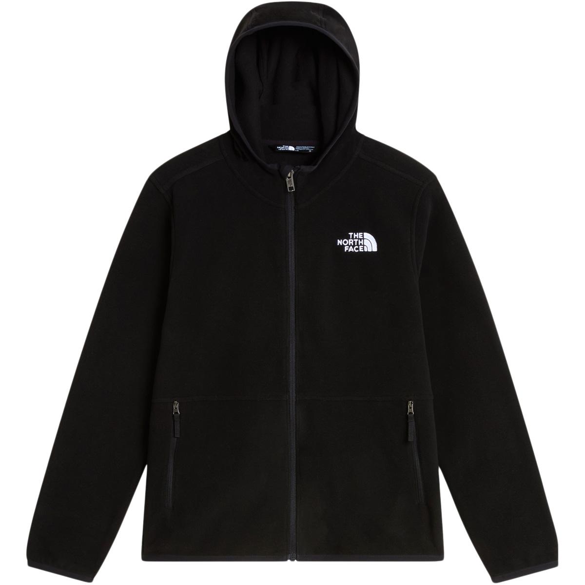 The North Face Glacier Fleece Full Zip Hettegenser Barn TNF BLACK