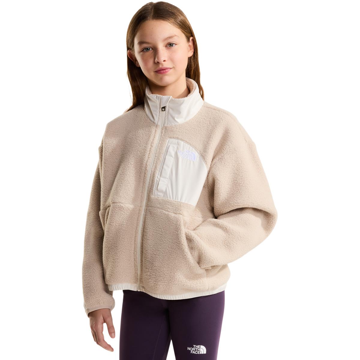 The North Face G Yumiori Off-Peak Full Zip Fleecetrøye Barn TIMELESS TAUPE/WHITE DU