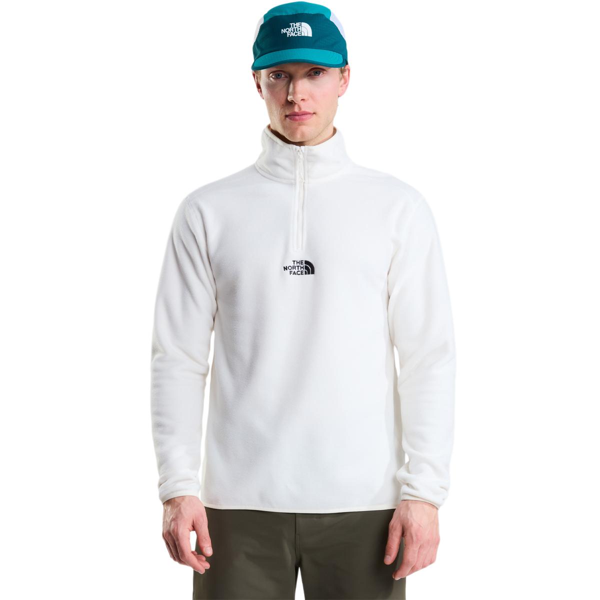 The North Face Glacier Half Zip Fleecetrøye Herre WHITE DUNE