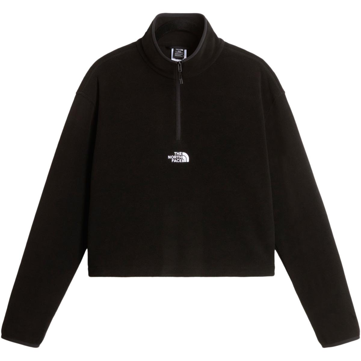 The North Face Novelty Logo Glacier Half Zip Fleecetrøye Dame TNF BLACK