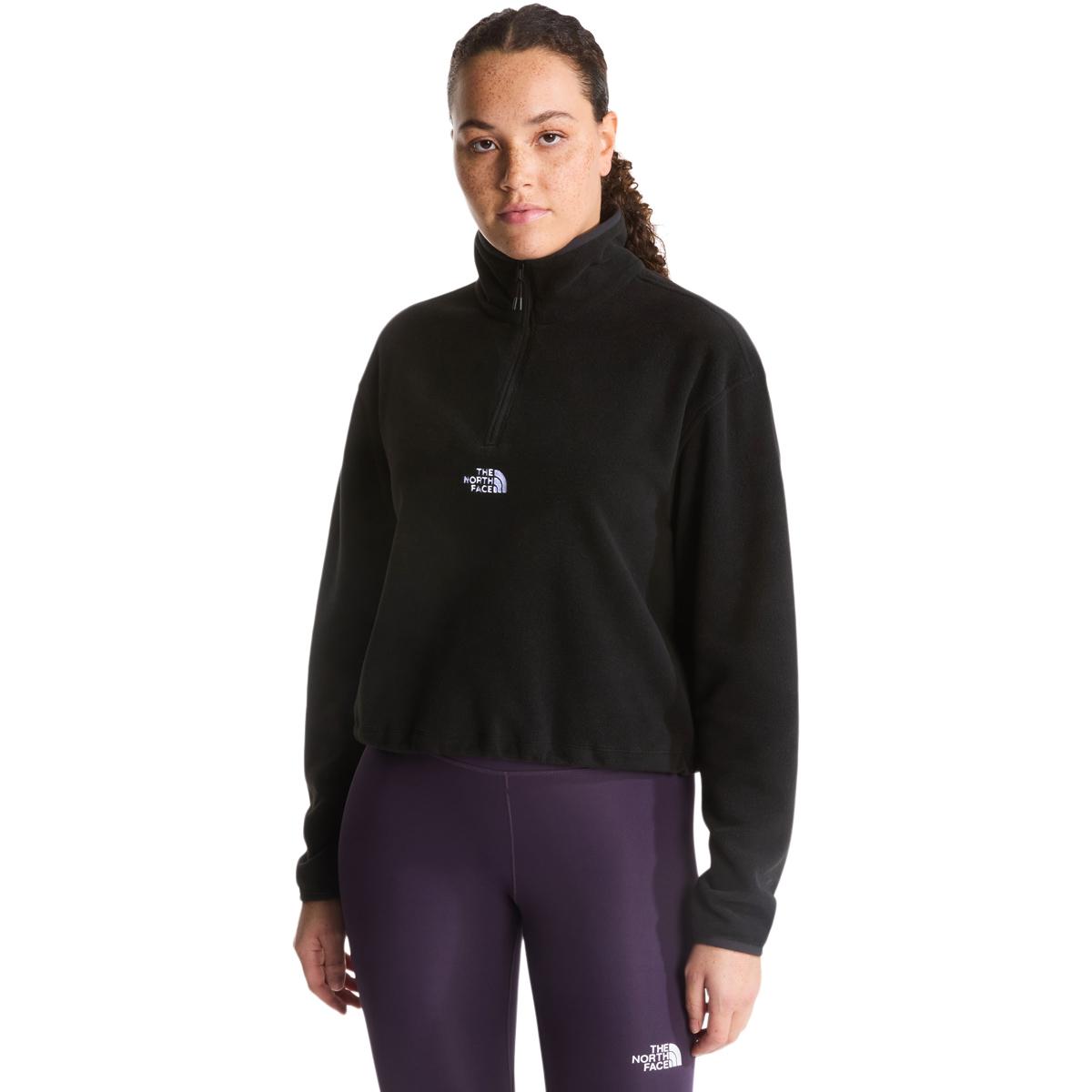 The North Face Novelty Logo Glacier Half Zip Fleecetrøye Dame TNF BLACK