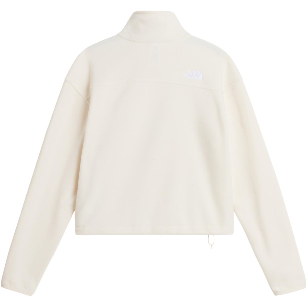 The North Face Novelty Logo Glacier Half Zip Fleecetrøye Dame WHITE DUNE