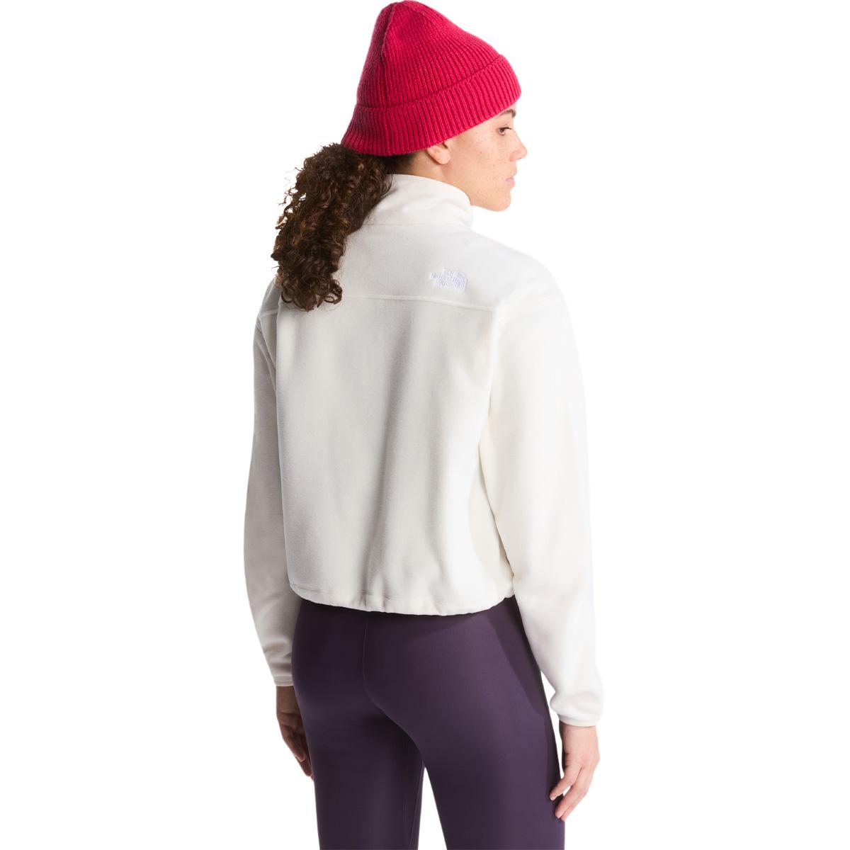 The North Face Novelty Logo Glacier Half Zip Fleecetrøye Dame WHITE DUNE