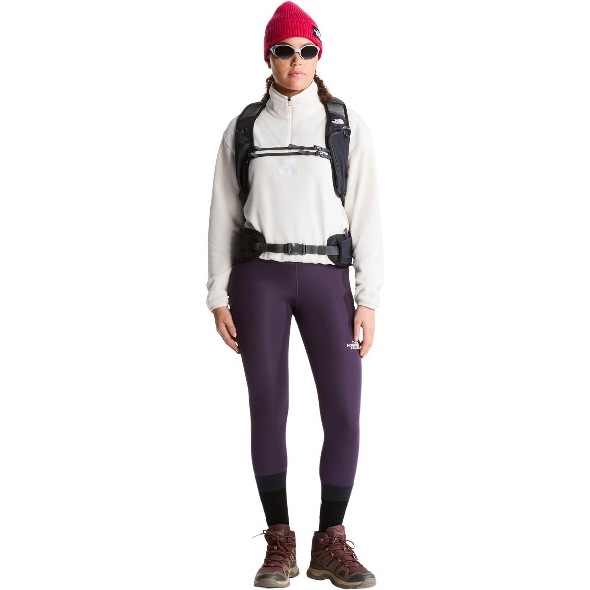 The North Face Novelty Logo Glacier Half Zip Fleecetrøye Dame WHITE DUNE