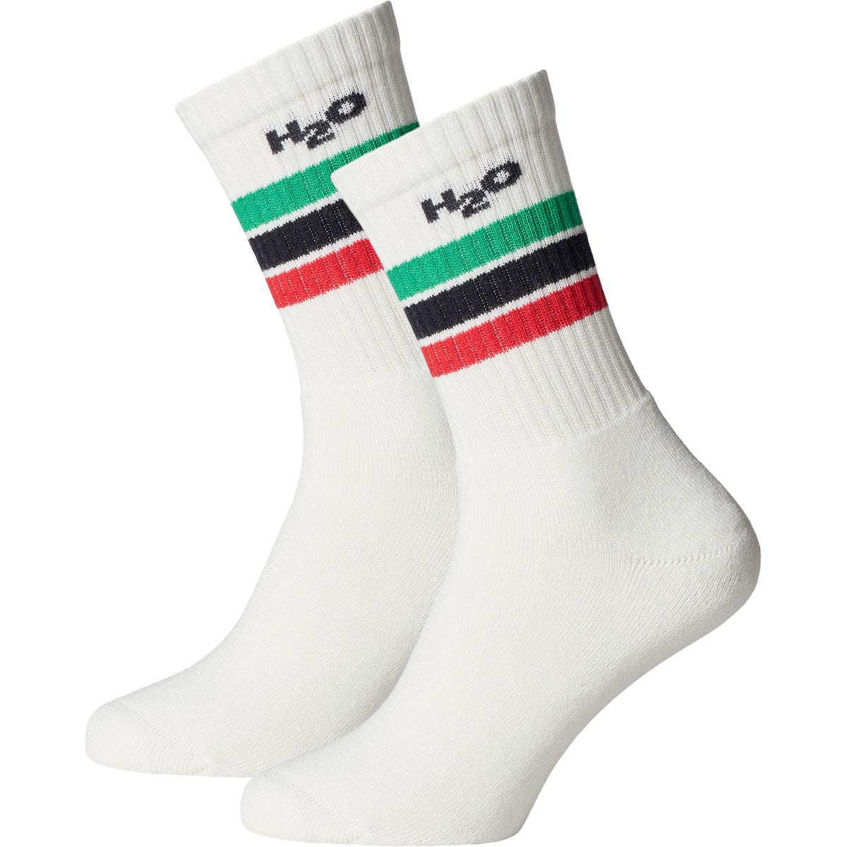 H2O Classic 2-Pack Strømper White/Green/Red