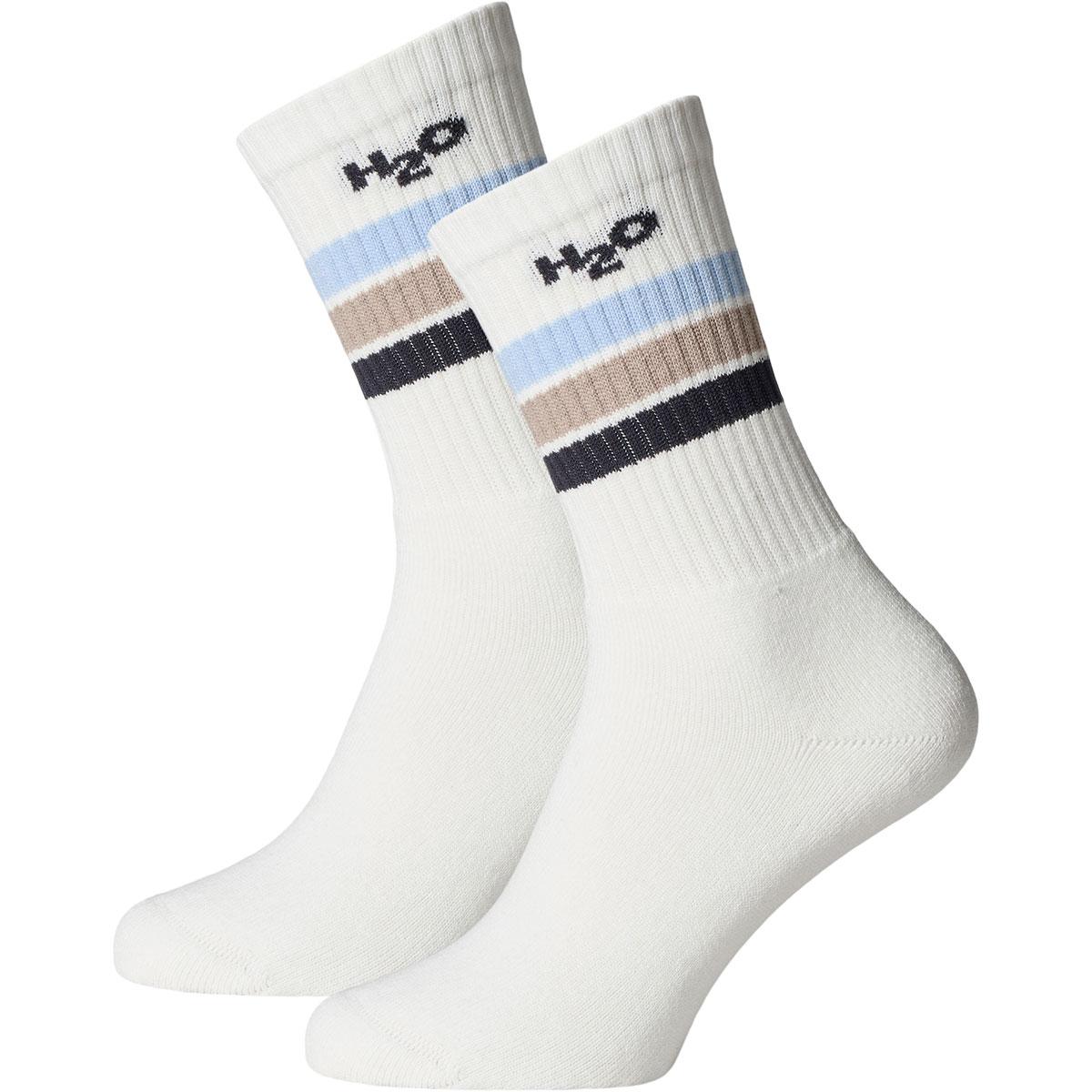 H2O Classic 2-Pack Strømper White/Light Blue/Navy