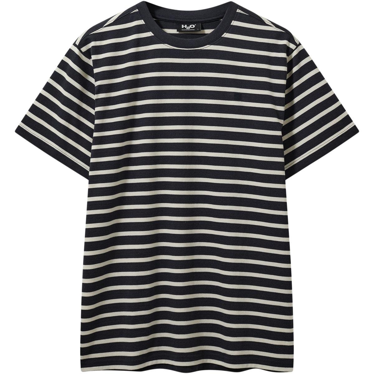 H2O Skagen Striped T-shirt Herre Navy/Cream White