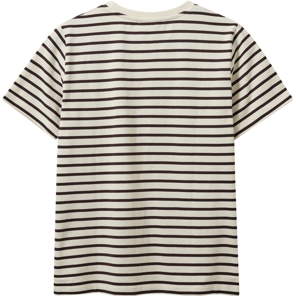H2O Skagen Striped T-shirt Dame Cream White/Brown