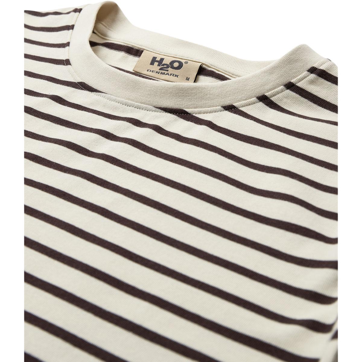 H2O Skagen Striped T-shirt Dame Cream White/Brown