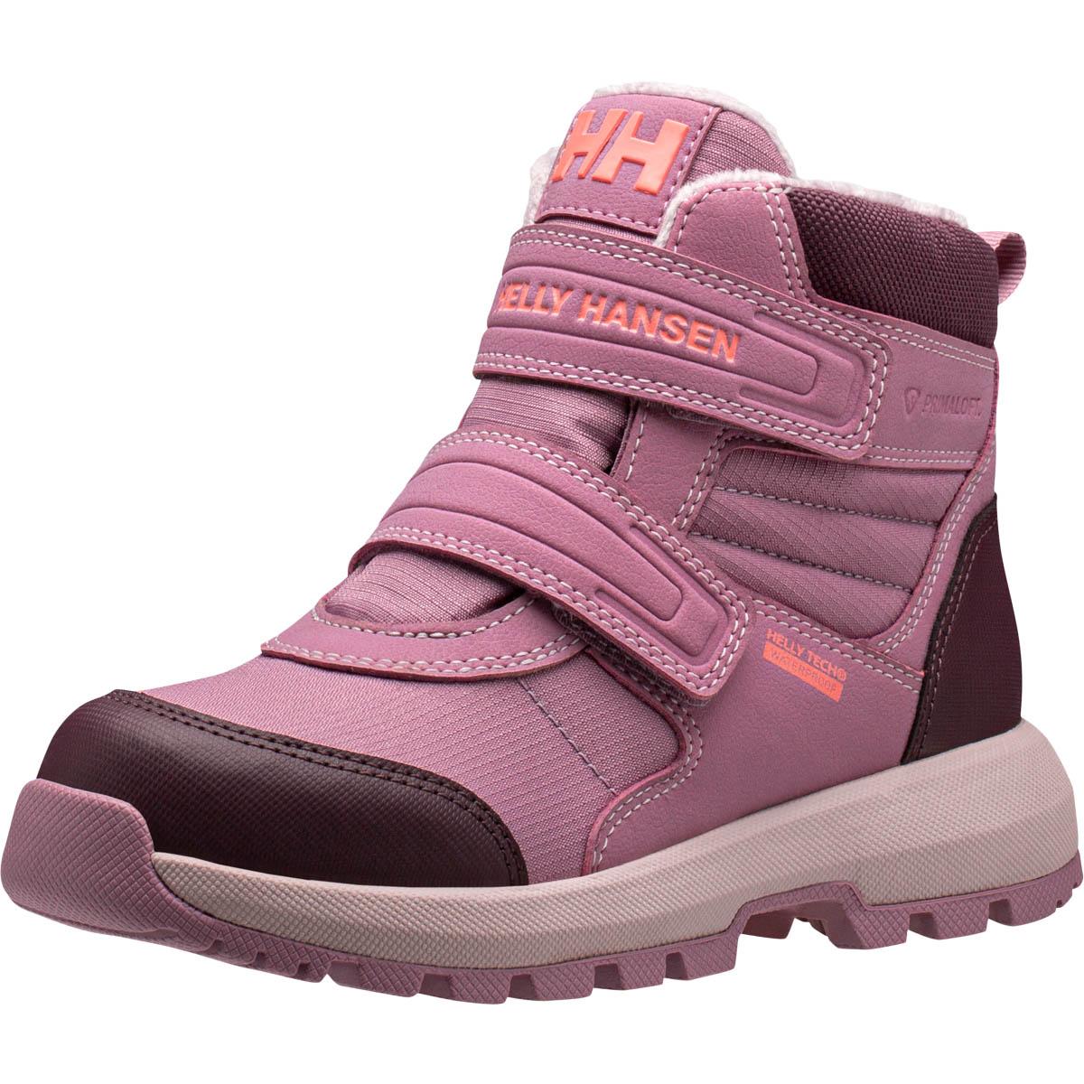 Helly Hansen JK Bowstring Velcro Vinterstøvler Børn PINK ASH / SYRIN / WILD ROSE