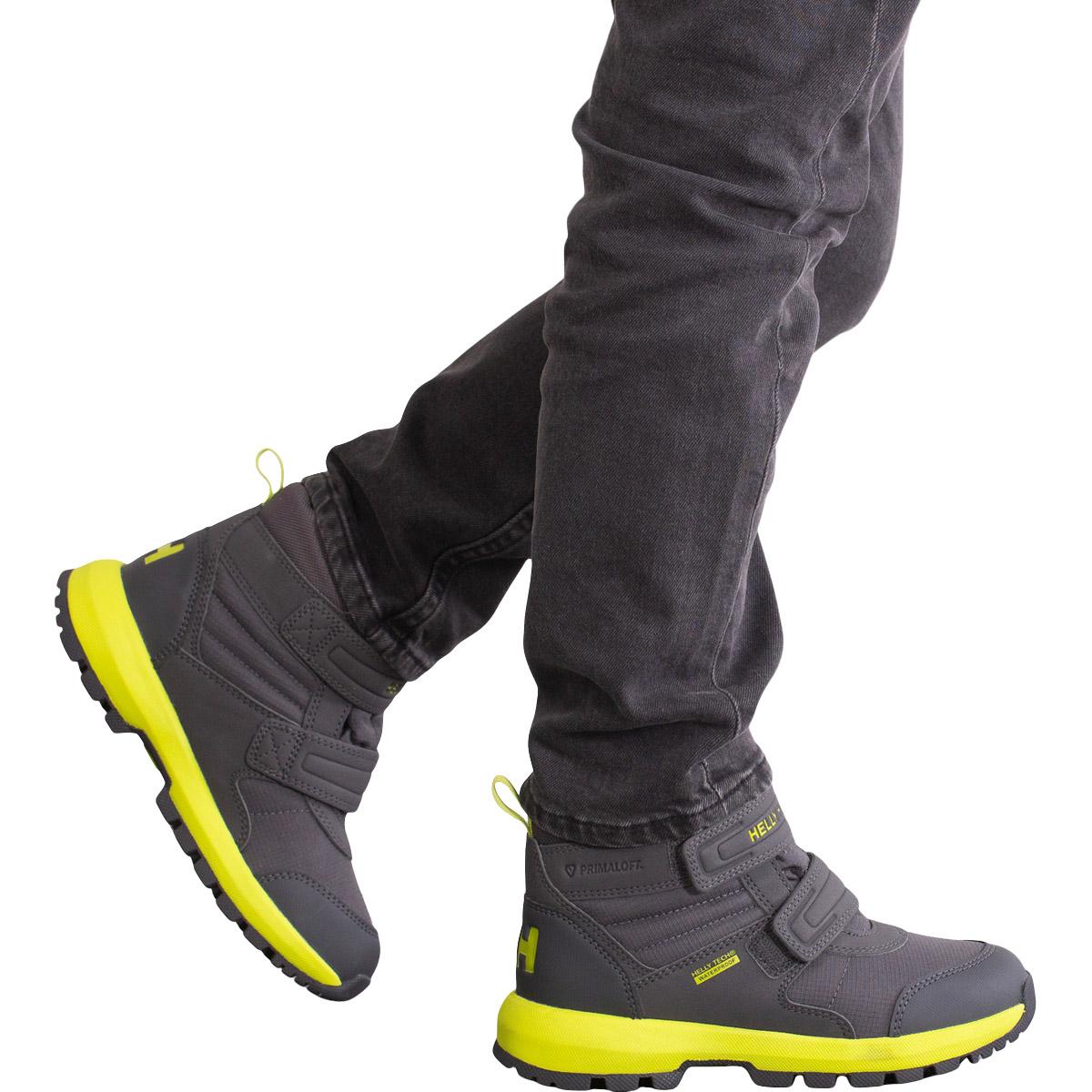 Helly Hansen JK Bowstring Velcro Vinterstøvler Børn THUNDER GREY