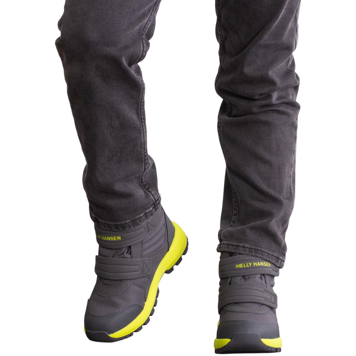 Helly Hansen JK Bowstring Velcro Vinterstøvler Børn THUNDER GREY