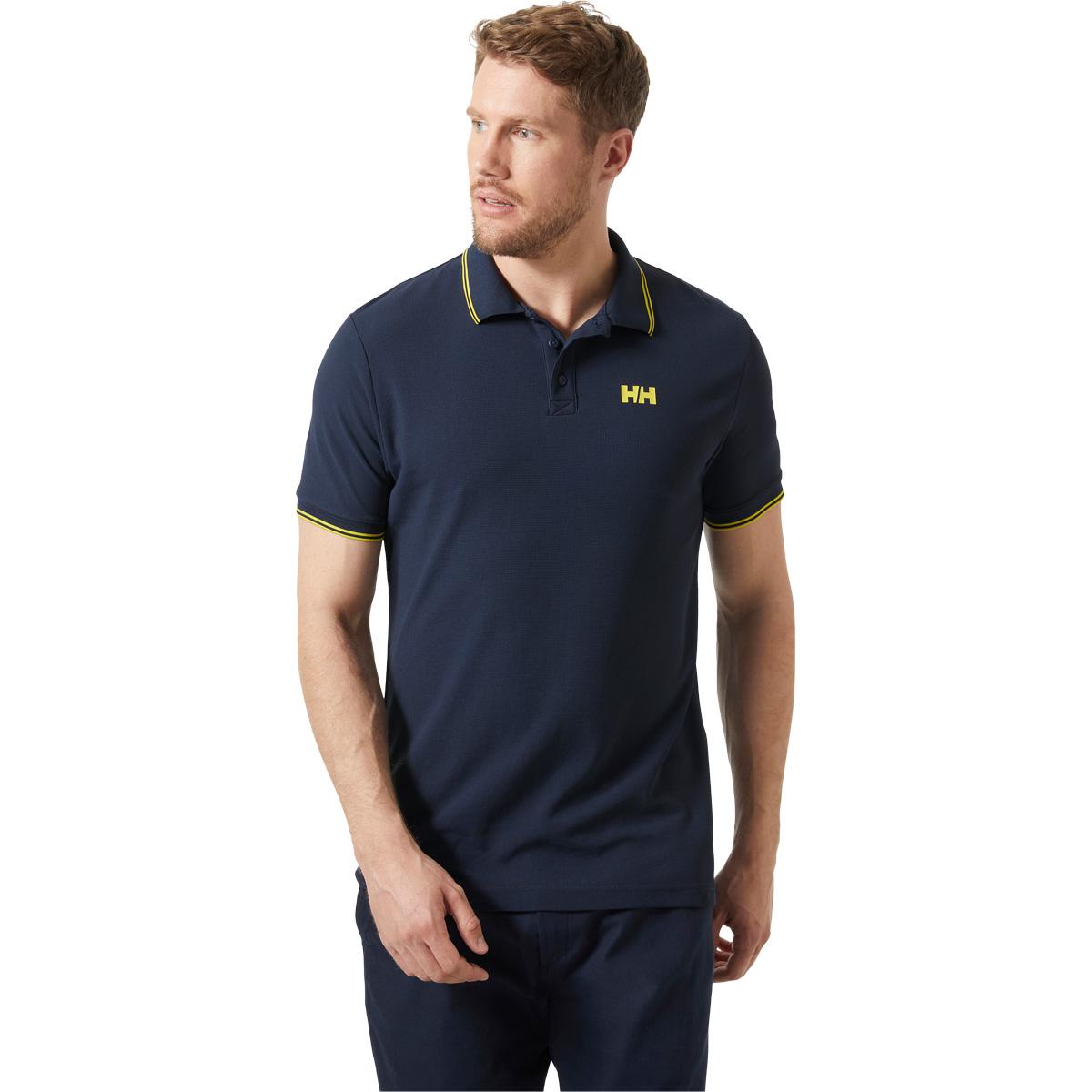 Helly Hansen Kos Polo T-shirt Herre 599 NIGHT BLUE / CHARCOAL / EV