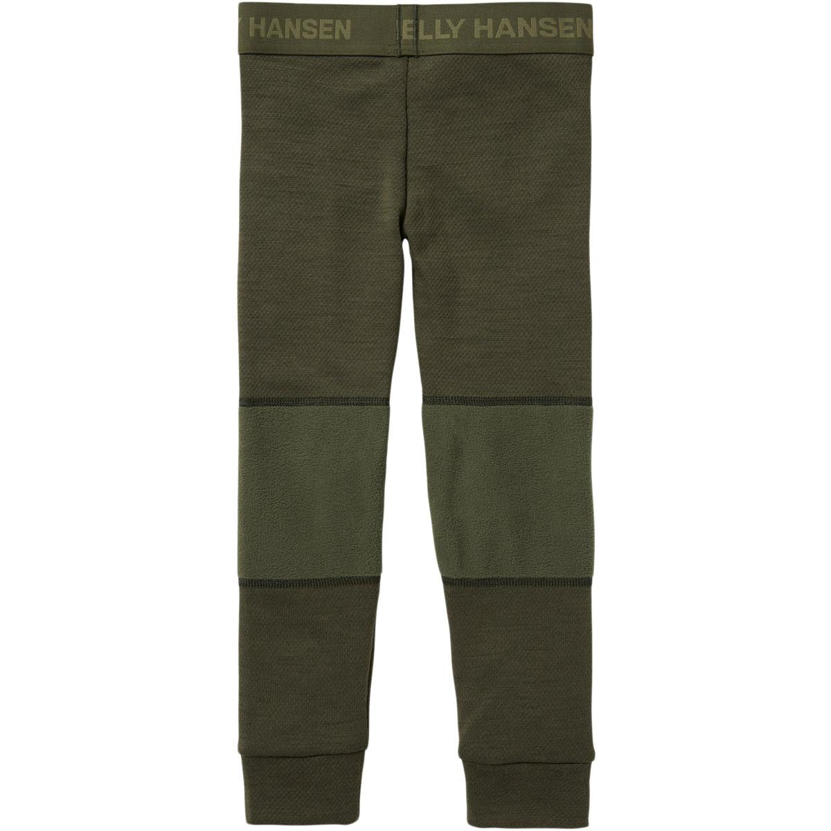 Helly Hansen Graphic Lifa K Merinould Skiundertøj Børn UTILITY GREEN / BELUGA / S