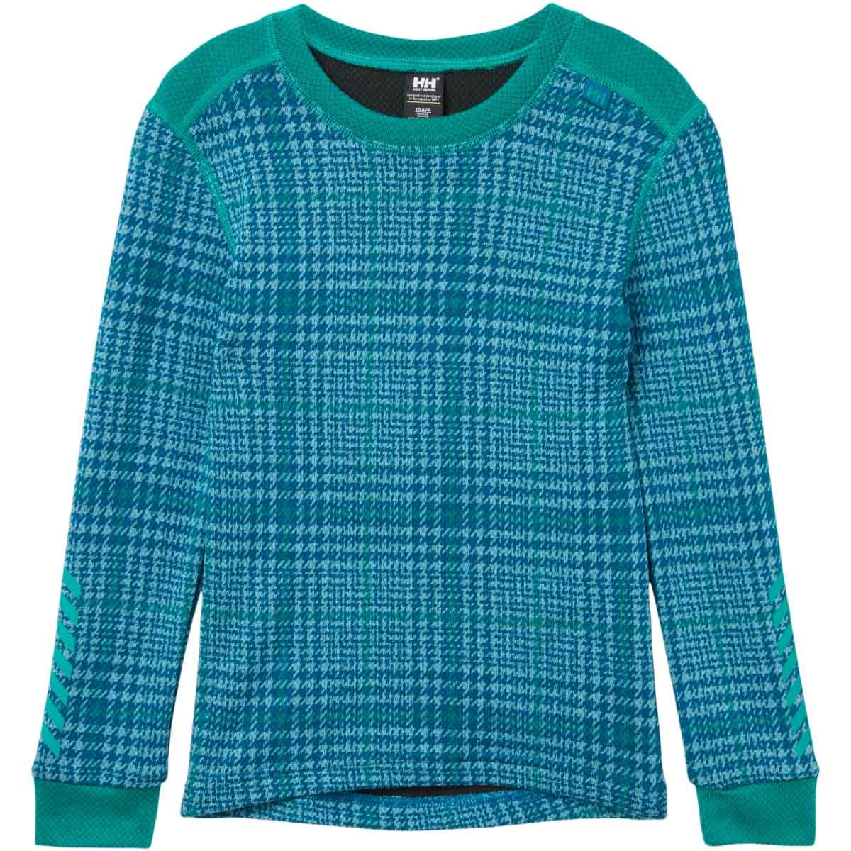 Helly Hansen Graphic Lifa K Merinould Skiundertøj Børn SIGNAL GREE