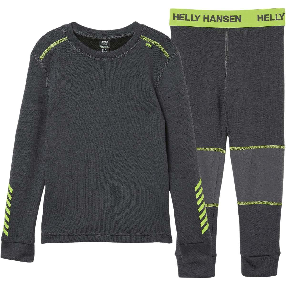 Helly Hansen Lifa Merinould Skiundertøj Børn THUNDER GREY