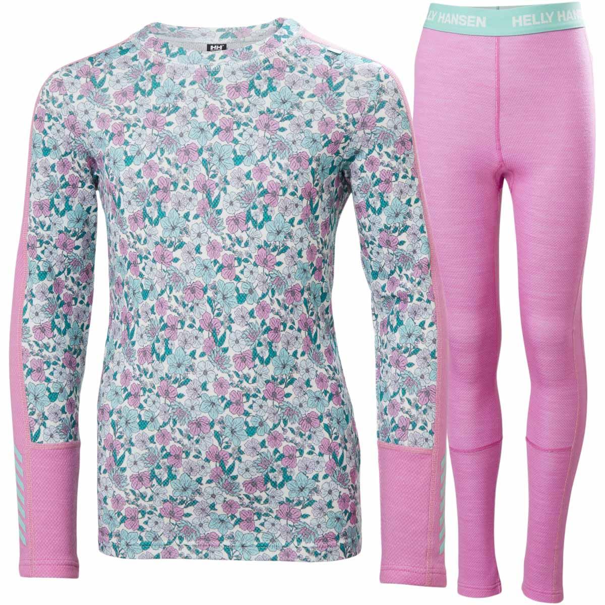 Helly Hansen Graphic Lifa Merinould Skiundertøj Børn 089 META PINK A