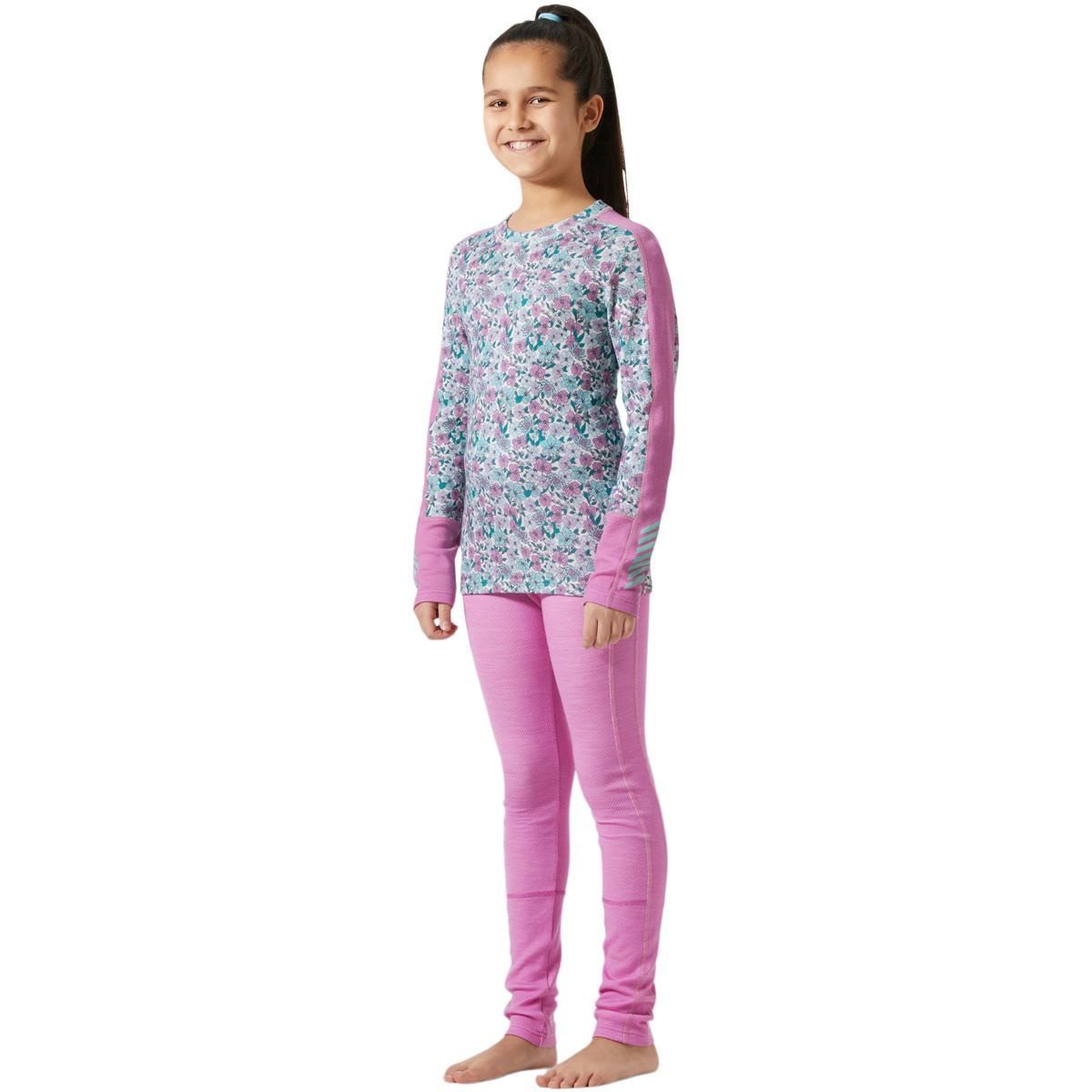 Helly Hansen Graphic Lifa Merinould Skiundertøj Børn 089 META PINK A