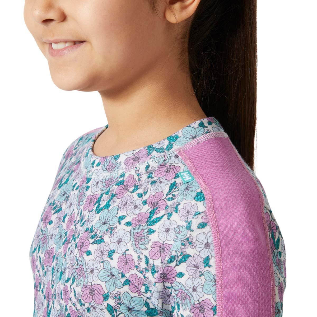 Helly Hansen Graphic Lifa Merinould Skiundertøj Børn 089 META PINK A