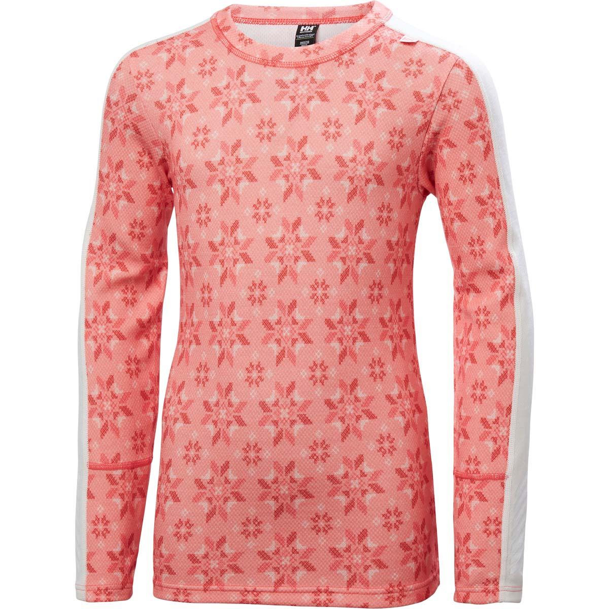 Helly Hansen Graphic Lifa Merinould Skiundertøj Børn SUNSET PINK