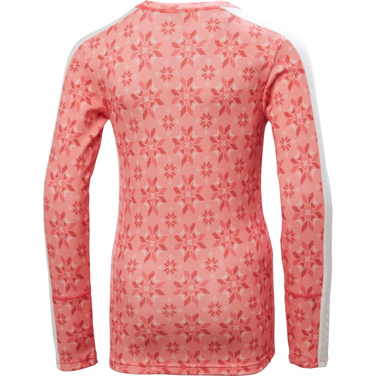 Helly Hansen Graphic Lifa Merinould Skiundertøj Børn SUNSET PINK