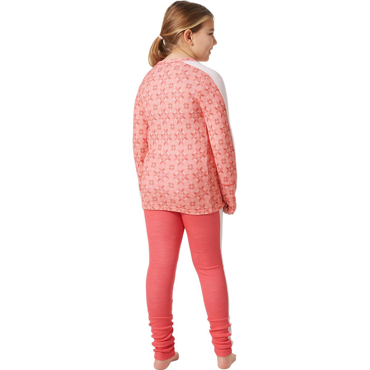 Helly Hansen Graphic Lifa Merinould Skiundertøj Børn SUNSET PINK