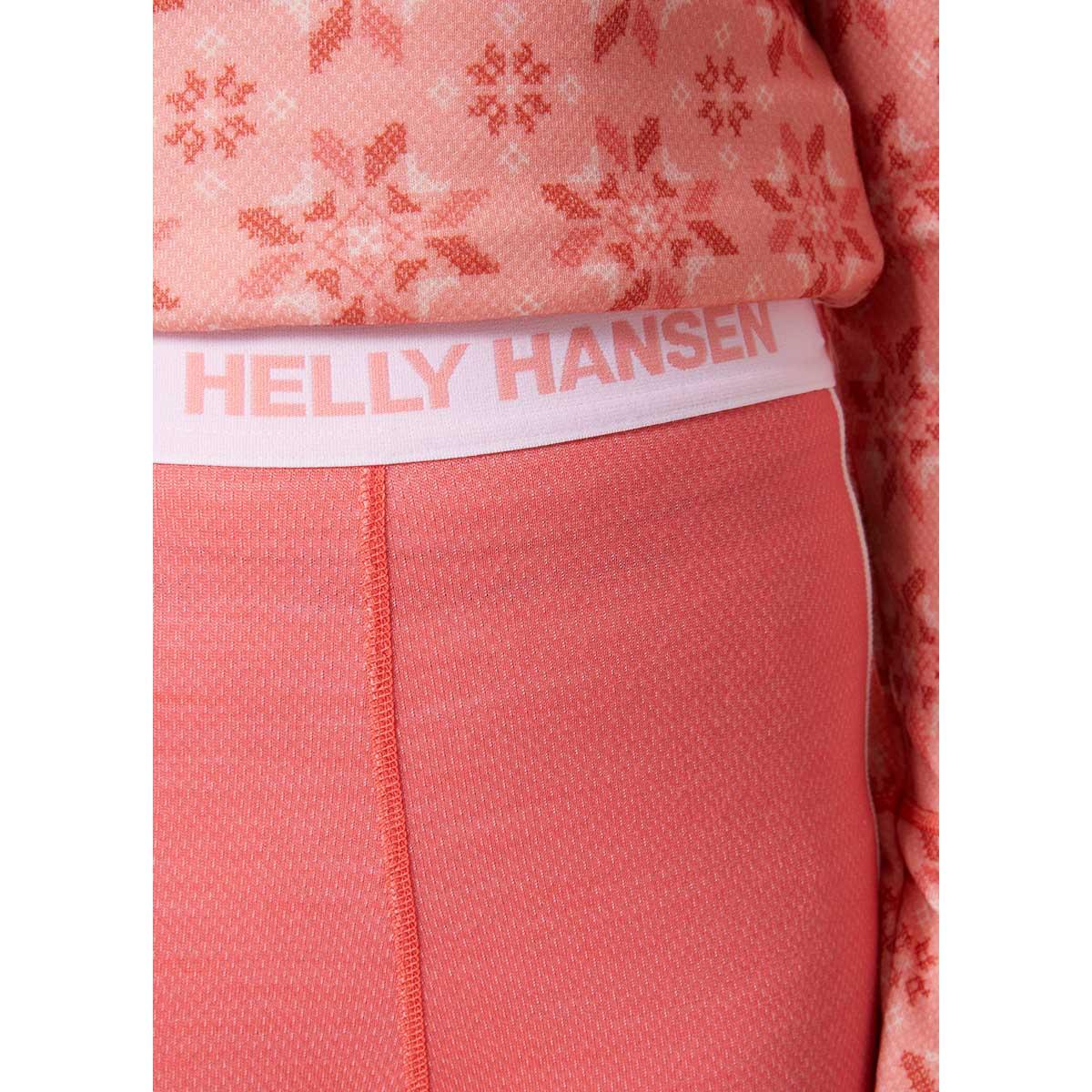 Helly Hansen Graphic Lifa Merinould Skiundertøj Børn SUNSET PINK