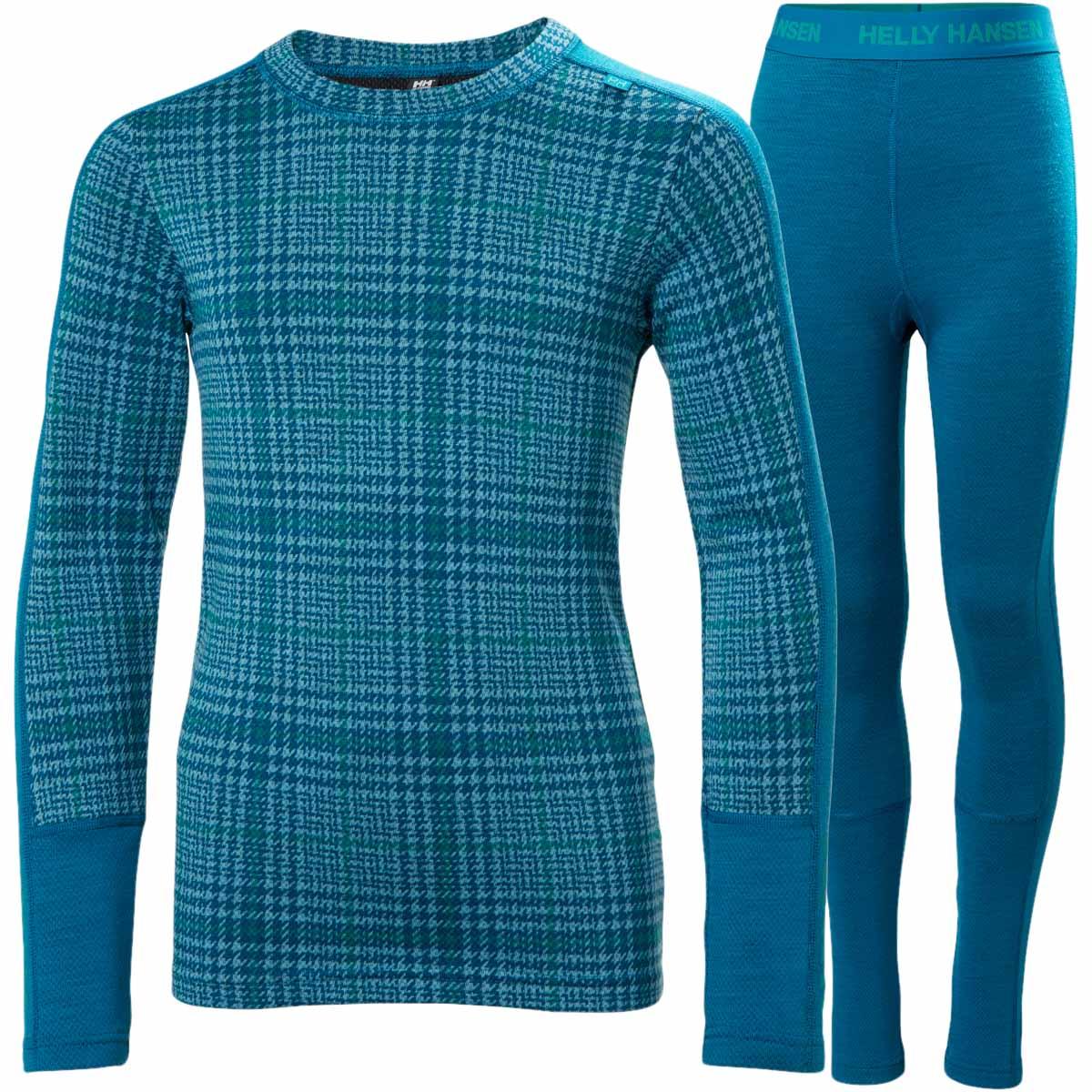 Helly Hansen Graphic Lifa Merinould Skiundertøj Børn 540 CERULEAN BL