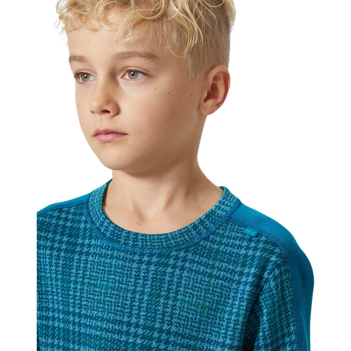 Helly Hansen Graphic Lifa Merinould Skiundertøj Børn 540 CERULEAN BL