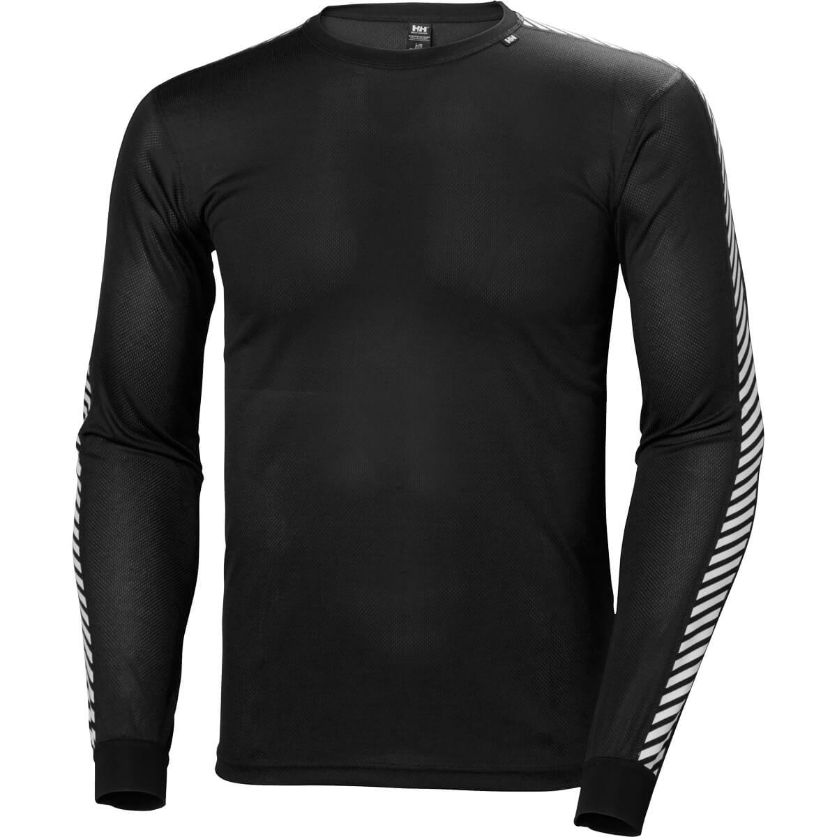 Helly Hansen Lifa Stripe Crew Skiundertrøje Herre 998 BLACK/PENGUIN