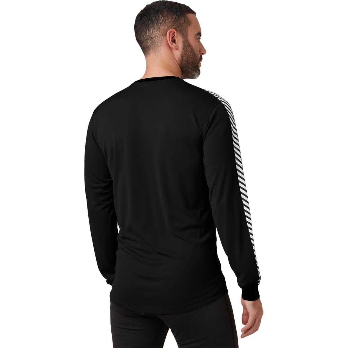 Helly Hansen Lifa Stripe Crew Skiundertrøje Herre 998 BLACK/PENGUIN