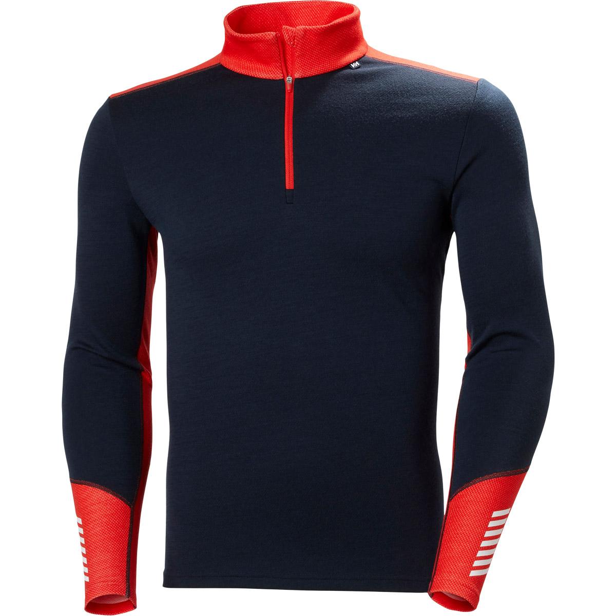 Helly Hansen Lifa Midweight Half Zip Merinould Skiundertrøje Herre 598 NAVY