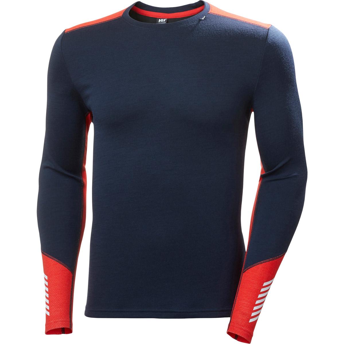 Helly Hansen Lifa Midweight Crew Merinould Skiundertrøje Herre 598 NAVY