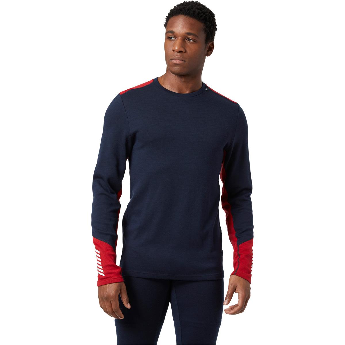 Helly Hansen Lifa Midweight Crew Merinould Skiundertrøje Herre 598 NAVY