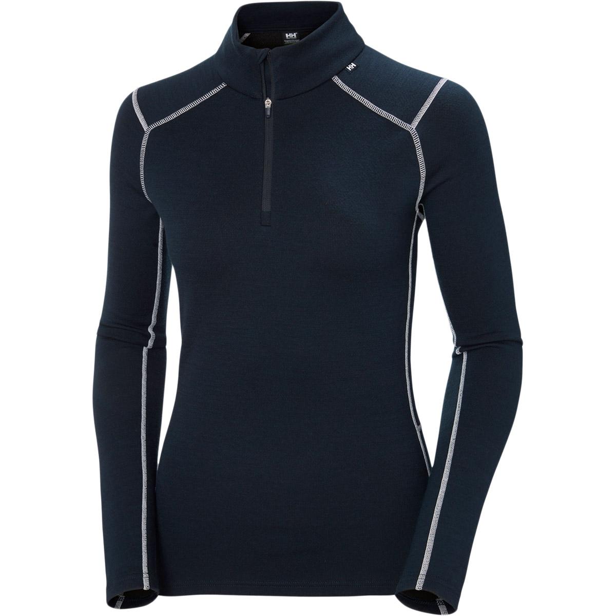 Helly Hansen Lifa Midweight Half Zip Merinould Skiundertrøje Dame NAVY BOAT