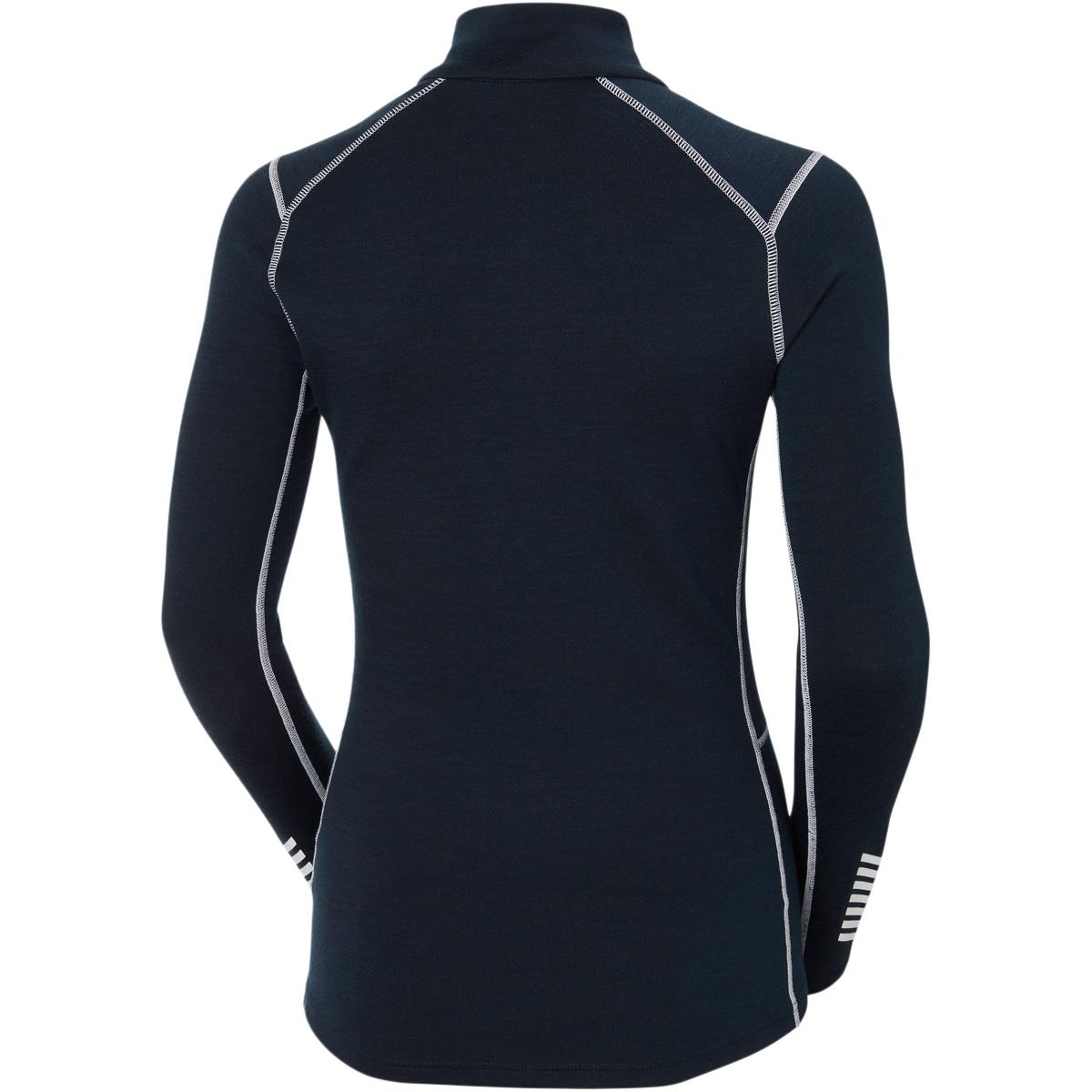 Helly Hansen Lifa Midweight Half Zip Merinould Skiundertrøje Dame NAVY BOAT