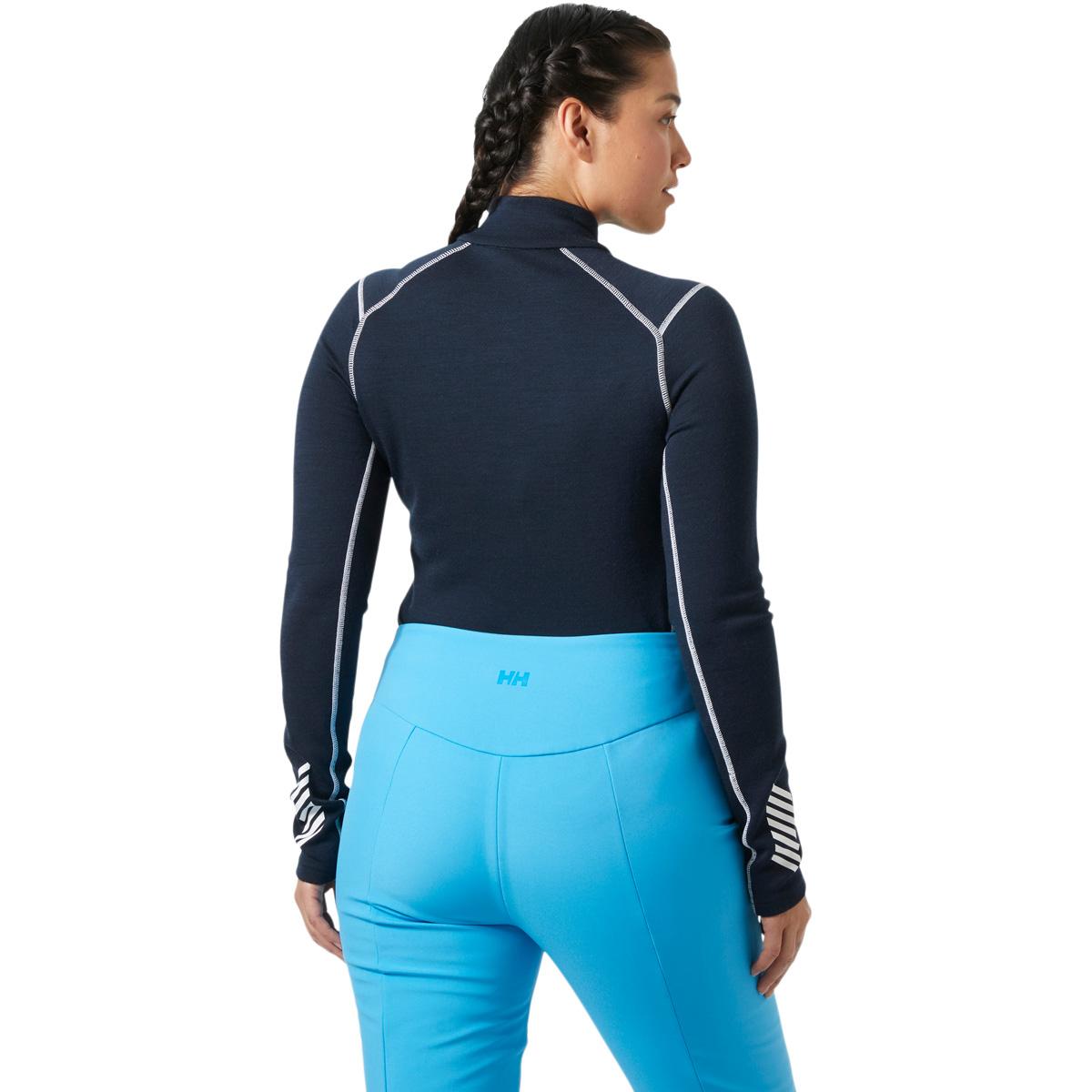 Helly Hansen Lifa Midweight Half Zip Merinould Skiundertrøje Dame NAVY BOAT