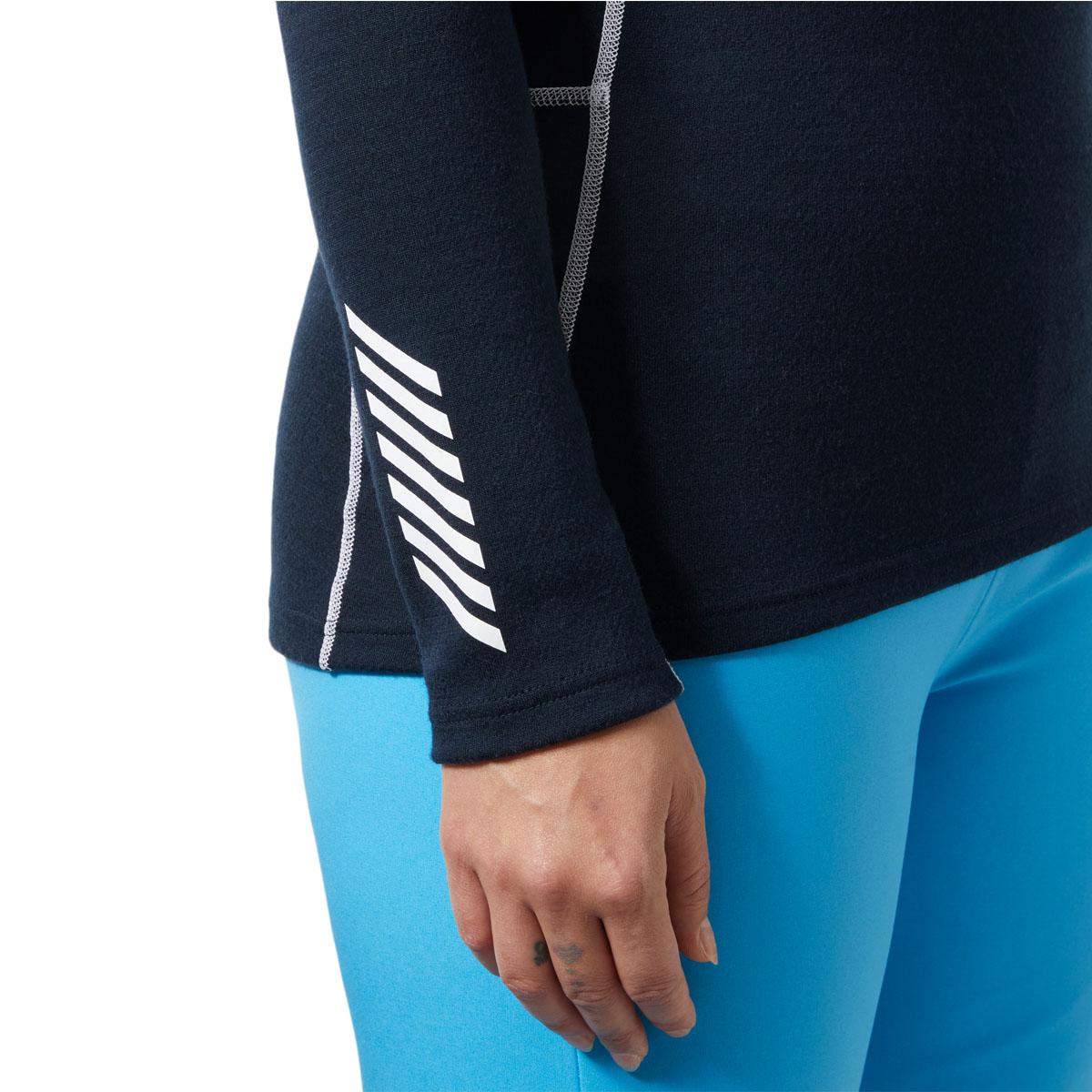 Helly Hansen Lifa Midweight Half Zip Merinould Skiundertrøje Dame NAVY BOAT