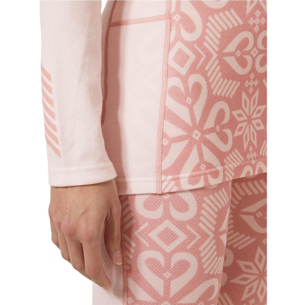 Helly Hansen Lifa Midweight Graphic Merinould Skiundertrøje Dame 082 PINK TINT
