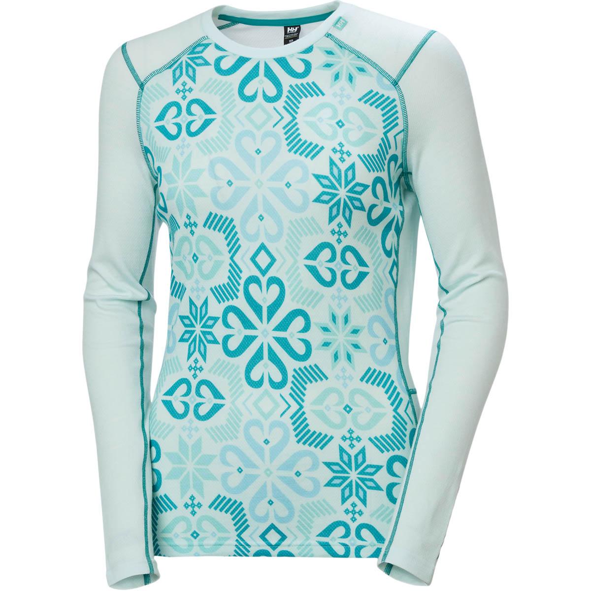 Helly Hansen Lifa Midweight Graphic Merinould Skiundertrøje Dame 562 ICICLE NORD