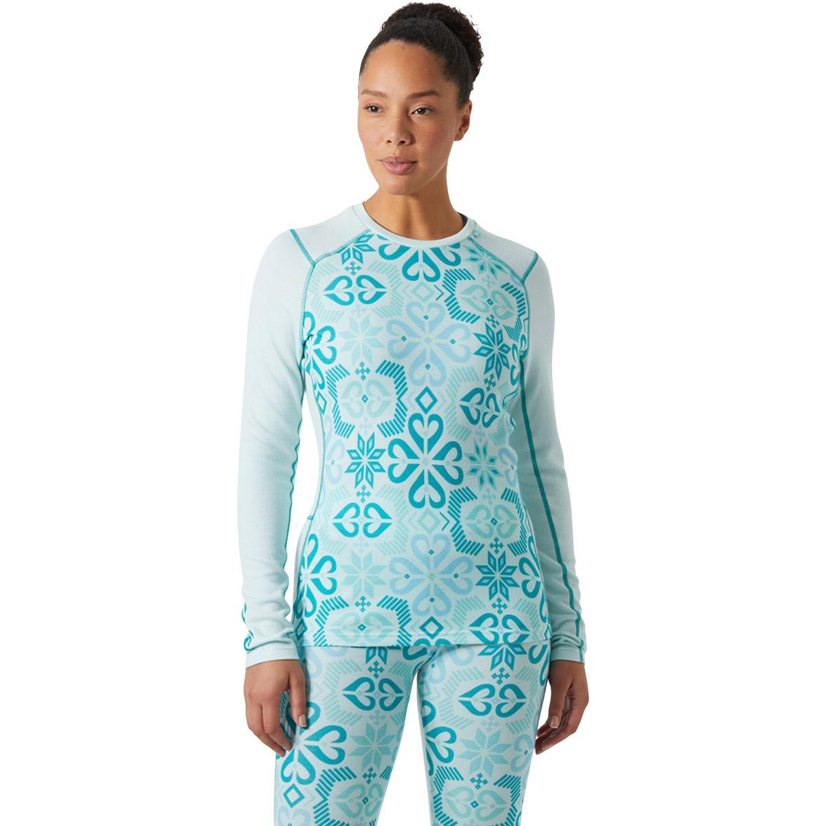 Helly Hansen Lifa Midweight Graphic Merinould Skiundertrøje Dame 562 ICICLE NORD