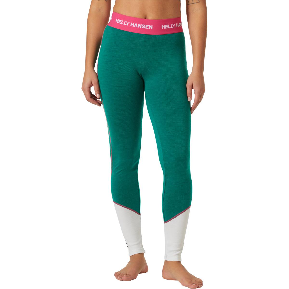 Helly Hansen Lifa Midweight Merinould Skiunderbukser Dame EMERALD