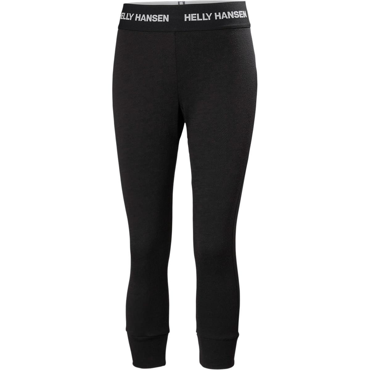 Helly Hansen Lifa Midweight 3/4 Merinould Skiunderbukser Dame 990 BLACK / NATURA / EBONY