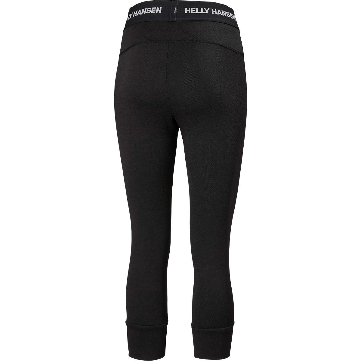 Helly Hansen Lifa Midweight 3/4 Merinould Skiunderbukser Dame 990 BLACK / NATURA / EBONY